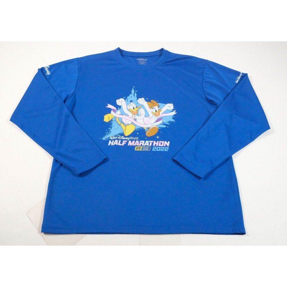 Run Disney Walt Disney World Half Marathon 2022 Long Sleeve Athletic Shirt Sz M